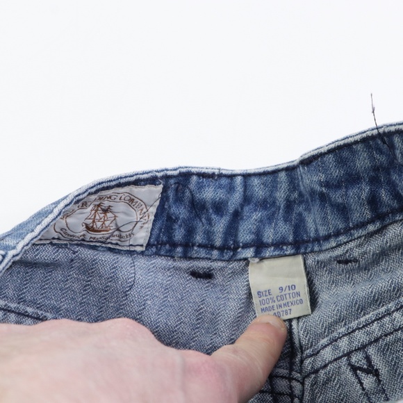 Vtg 80s Womens Size 9/10 Striped Faded Mom Jeans - Picture 6 of 8